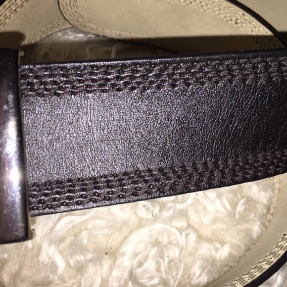 Stitch Saddle Leather Belt 2.5" wide 12 Rows of Stitching, 32, S Durable - Picture 6 of 6
